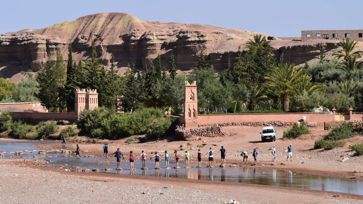 Cours d'eau au Maroc dans une zone aride