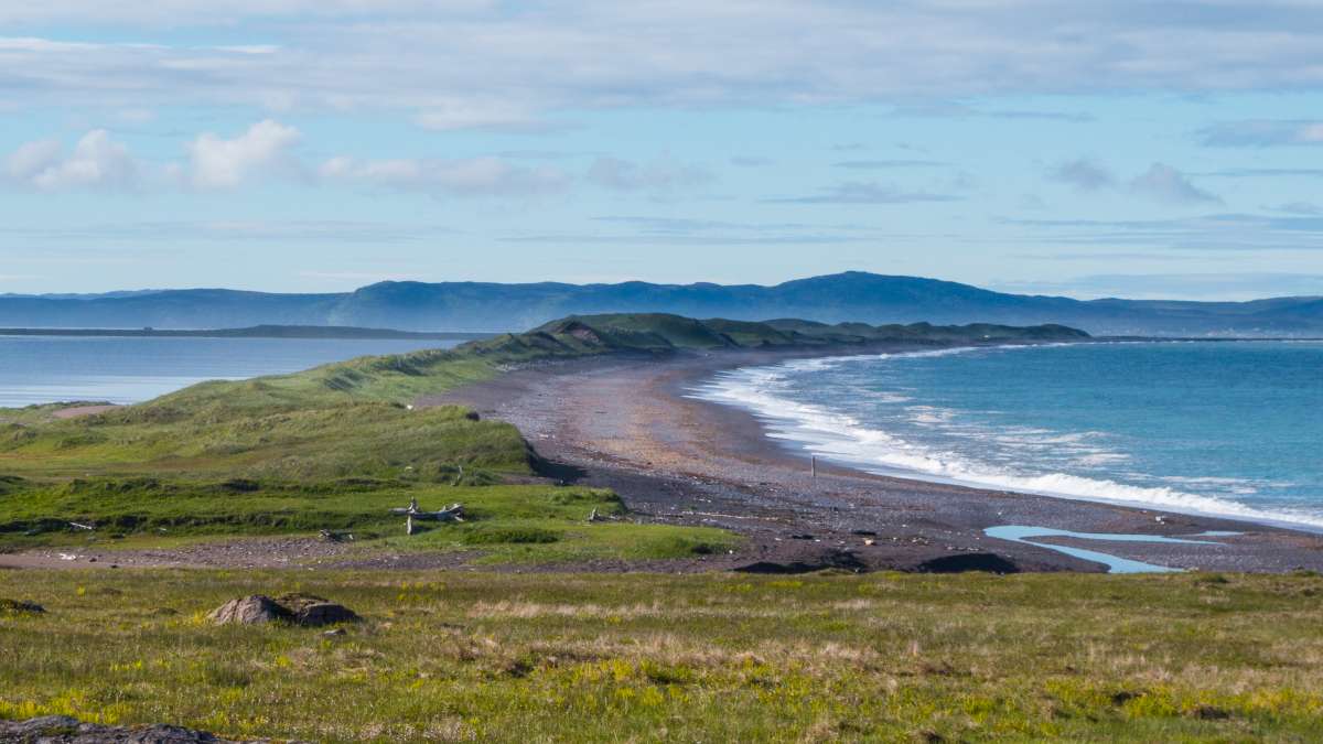Vue de l'isthme de Langlade depuis Grande Miquelon