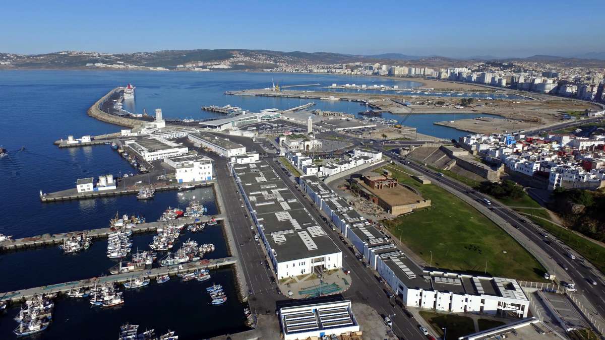 Port de Tanger en vue aérienne