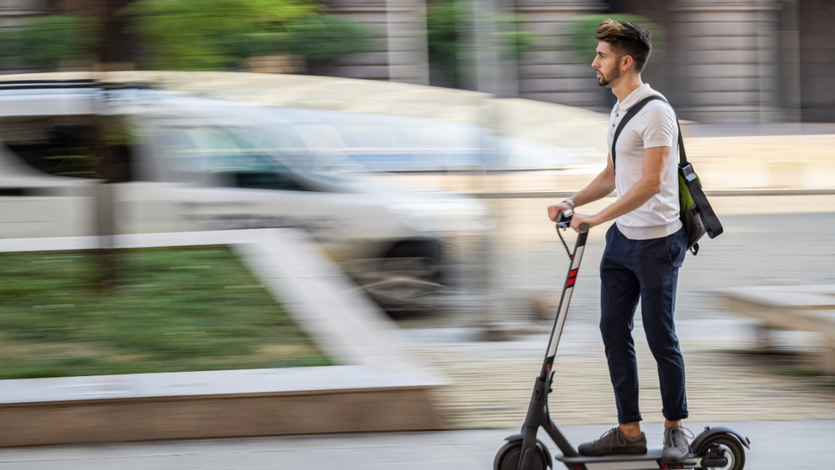 Trottinette sur espace public