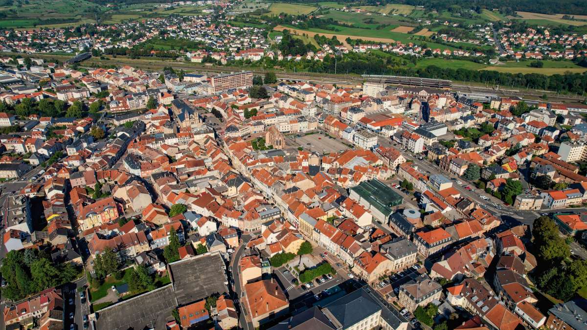 Vue aérienne de Sarrebourg