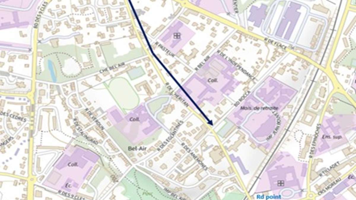 périmètre de l'étude Rue de l'Héritan à Mâcon