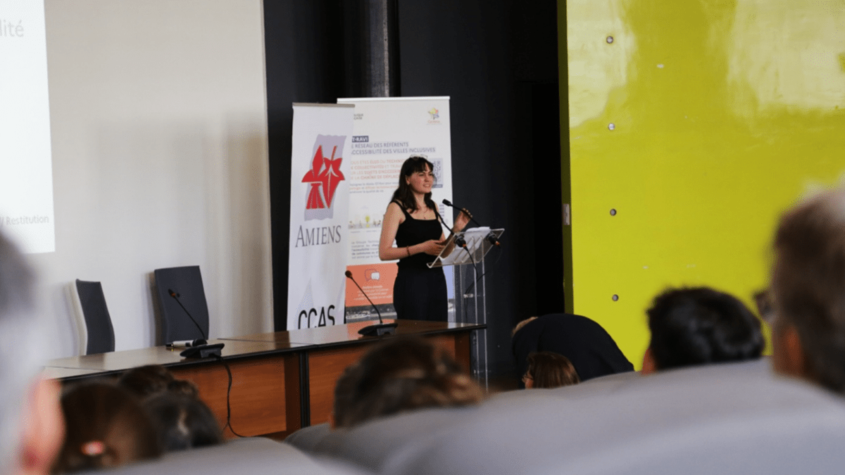 Océane SERMADIRAS lors de la plénière des ateliers du GT-RAVI à Amiens, le 29 mai 2026