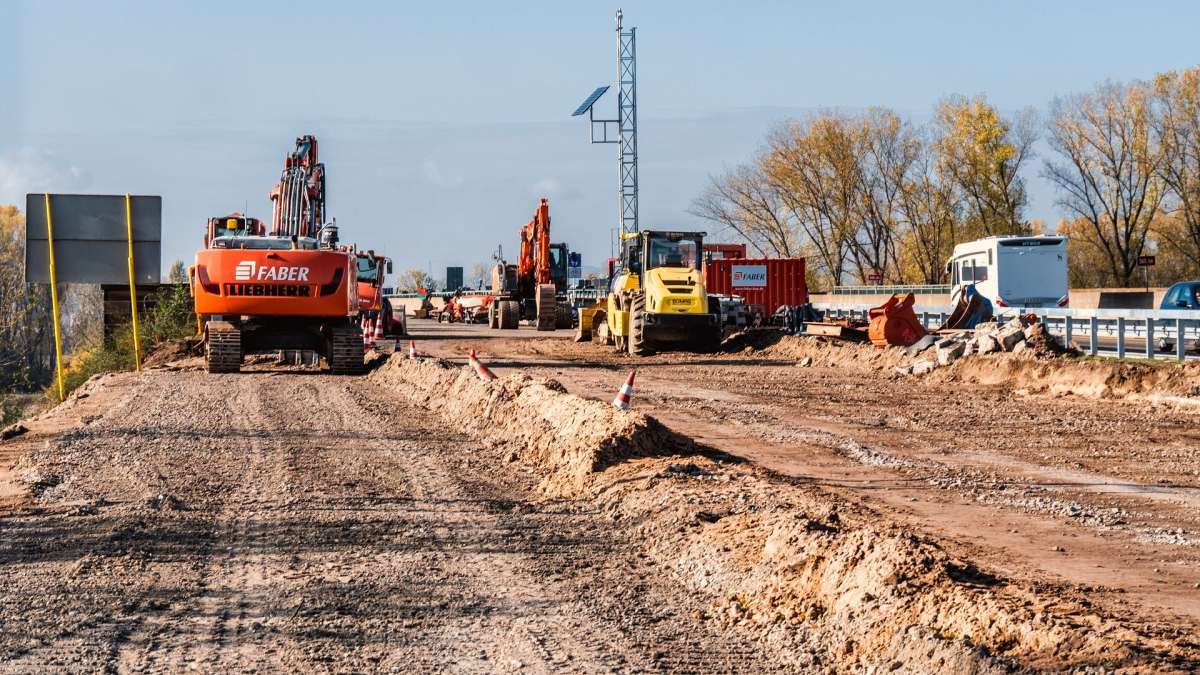 chantier routier construction