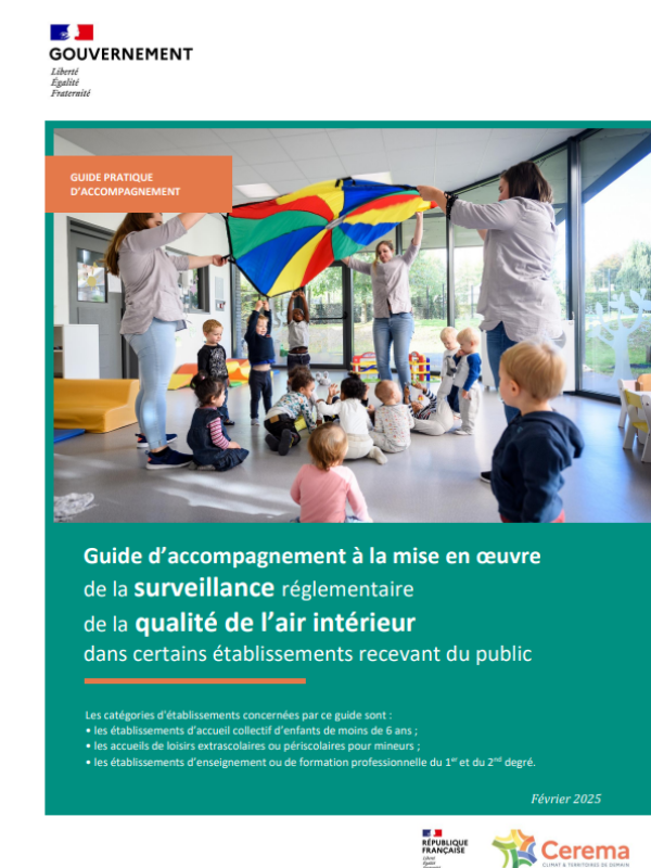 Couverture guide accompagnement à la surveillance de la réglementation QAI