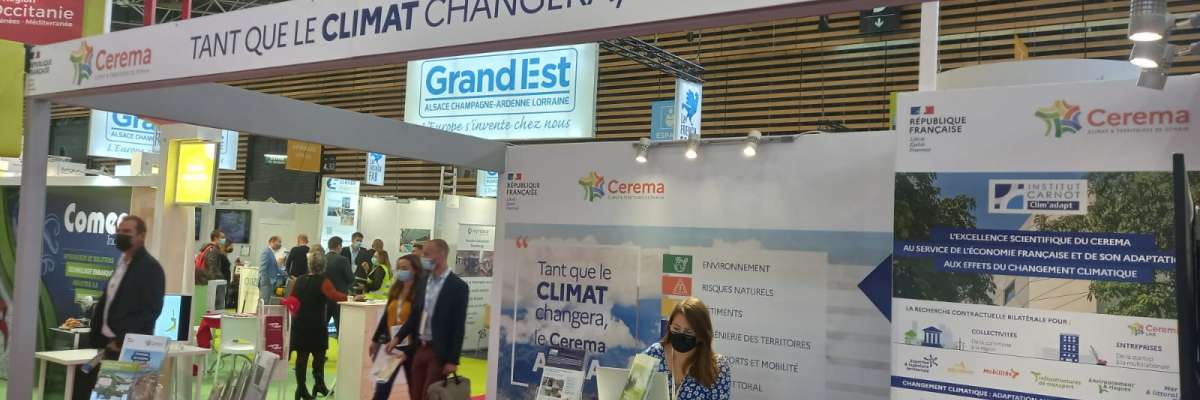 Photo du stand du Cerema au Salon Pollutec 2021 