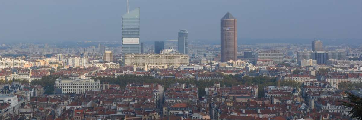 Vue panoramique ville de Lyon
