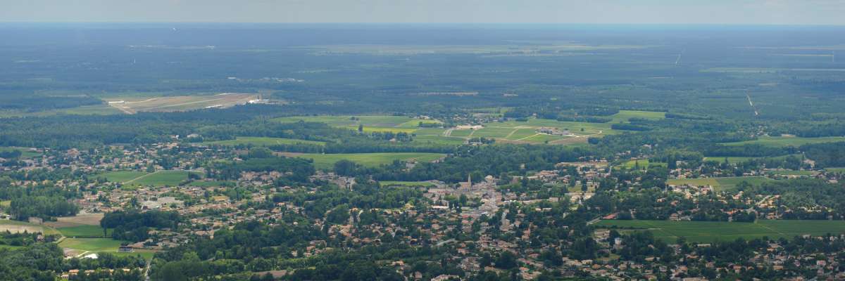 Vue aérienne aéroport de Bordeaux