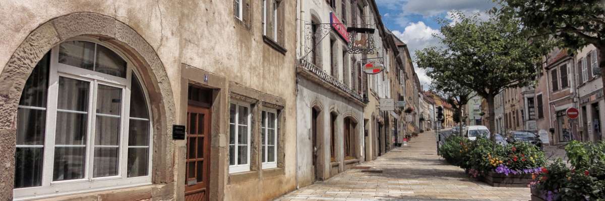 Vue d'une rue à Sarre Union 